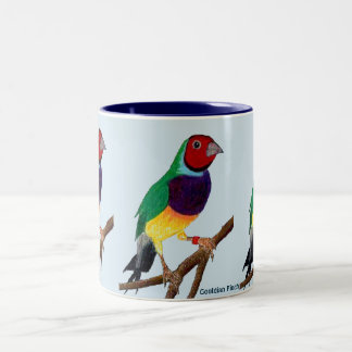 ~ Gouldian Finch ~ Original Art ~ Two-Tone Coffee Mug