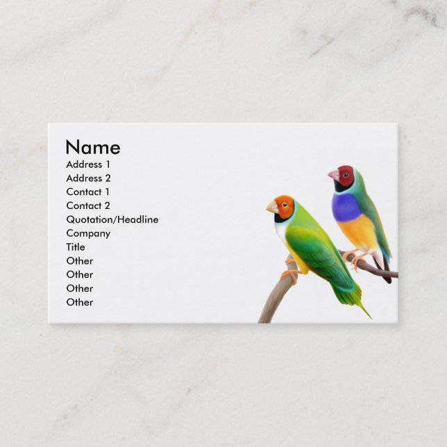 Gouldian Finches Business Card (Front)