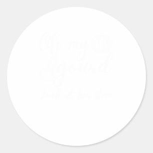 Gourd Funny Fall Pun Oh My Gourd Classic Round Sticker