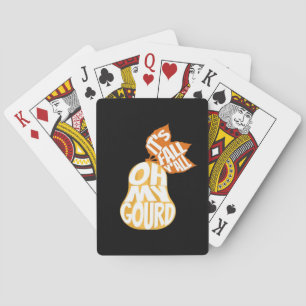 Gourd It’s Fall Y’all Funny Retro Fall Pun Playing Cards