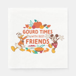 Gourd Times with Donald and Mickey Napkin