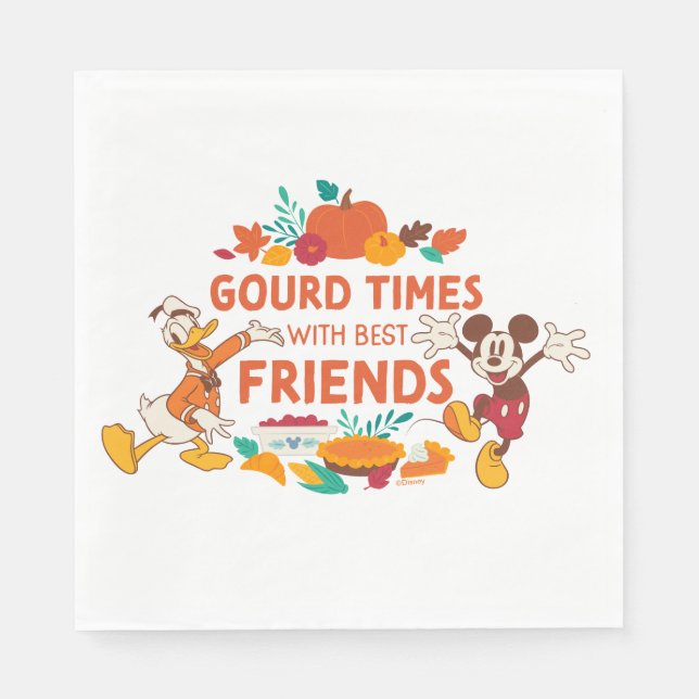 Gourd Times with Donald and Mickey Napkin (Front)