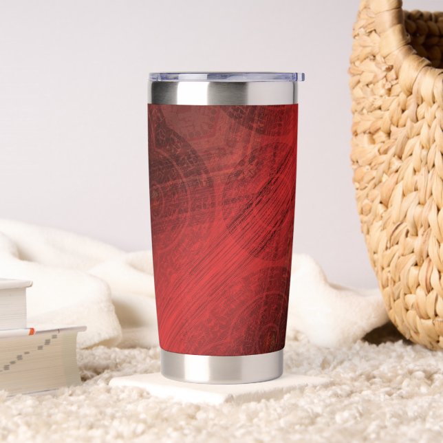 Gourde Isotherme Acceptation | Médaillons de méditation rouge (Salon)