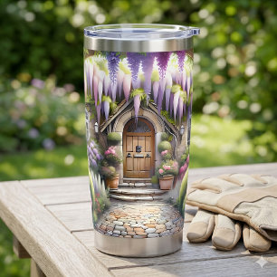 Gourde Isotherme Allée de jardin de cottage fantaisiste