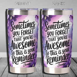 Gourde Isotherme Aquarelle Fleurs pourpre Personnalisé Awesome Rapp