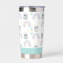 Arc En Ciel Boho Avec Coeurs Pastel Cute Yeti