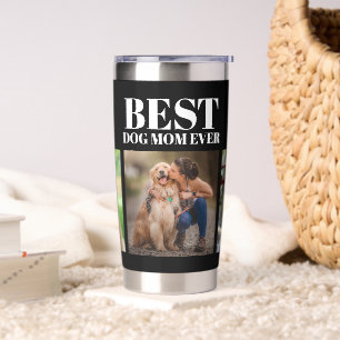 Gourde Isotherme Black moderne Meilleur Chien Maman Ever 3 Photo Co