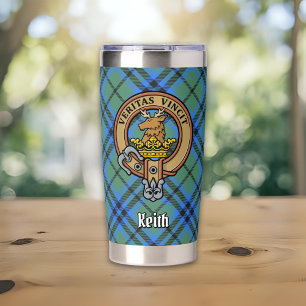 Gourde Isotherme Blason de Clan Keith sur tartan