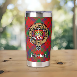 Gourde Isotherme Blason de Clan Robertson sur tartan