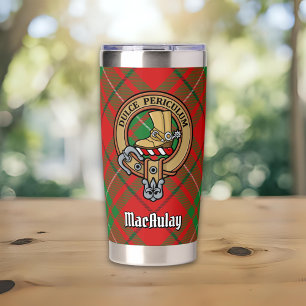 Gourde Isotherme Blason du clan MacAulay sur tartan