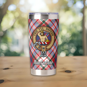 Gourde Isotherme Blason du clan MacFarlane sur tartan de cérémonie