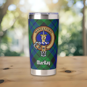 Gourde Isotherme Blason du clan MacKay sur tartan