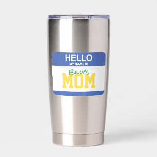 Gourde Isotherme Bonjour Mon Nom Est Enfants MOM Nametag Humour par