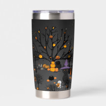 Bouteille d'eau en verre à thème Halloween mignonn