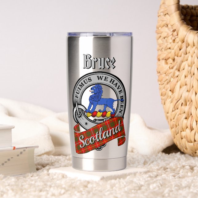 Gourde Isotherme Bruce Clan Badge & Tartan (Salon (pivotée))