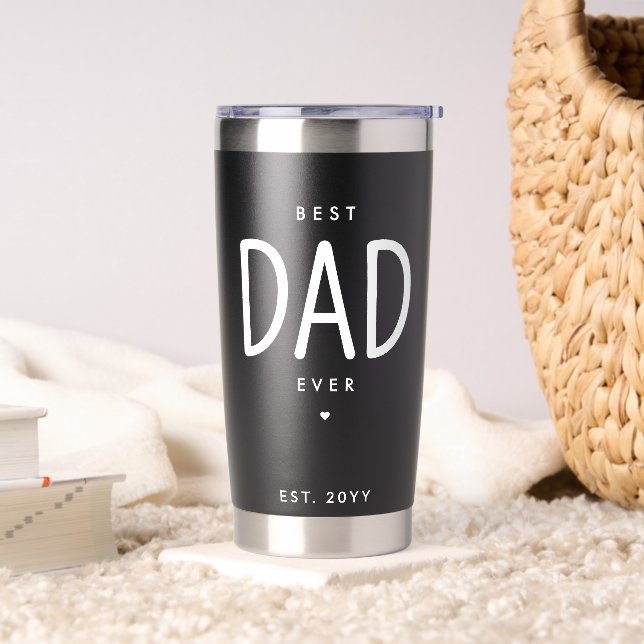 Gourde Isotherme Cadeaux minimalistes personnalisés Meilleur papa (Salon)
