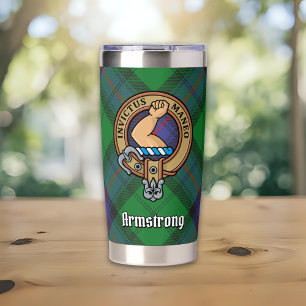 Gourde Isotherme Clan Armstrong Crête sur Tartan