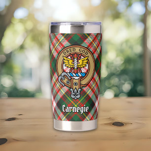 Gourde Isotherme Clan Carnegie Crête sur tartan de robe