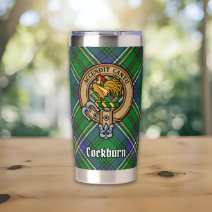 Gourde Isotherme Clan Cockburn Crête sur Tartan