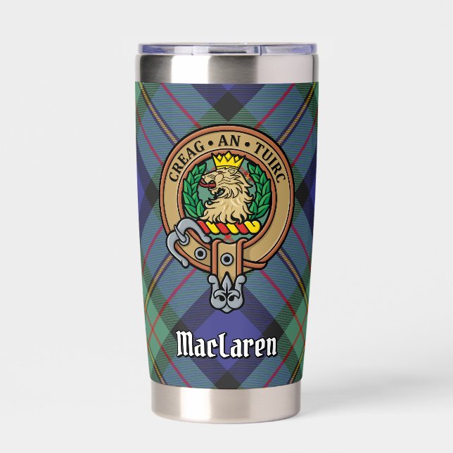 Gourde Isotherme Clan MacLaren Crest sur Tartan (Extérieur)