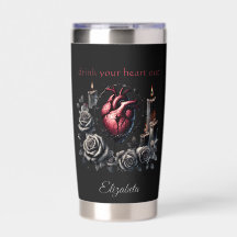 Cœur gothique horreur avec bougies personnalisé