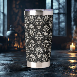 Gourde Isotherme Conception Damask Sombre