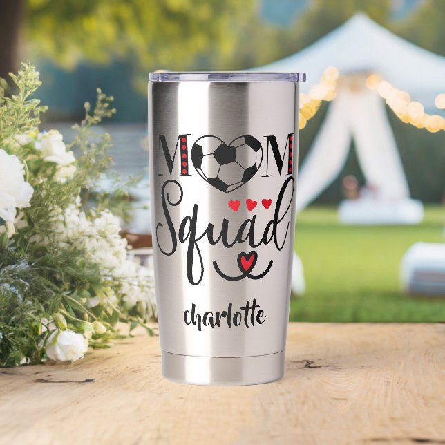 Gourde Isotherme Cool Soccer Maman Squad Coeurs Personnalisé (Mariage)