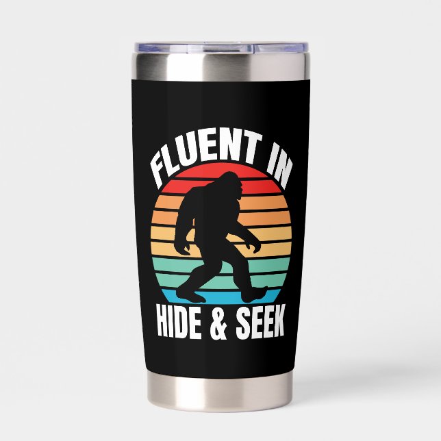 Gourde Isotherme Courant à cache-cache drôle Bigfoot  (Extérieur)