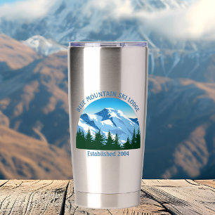 Gourde Isotherme Custom Ski Lodge Winter Resort Snowy Mountain