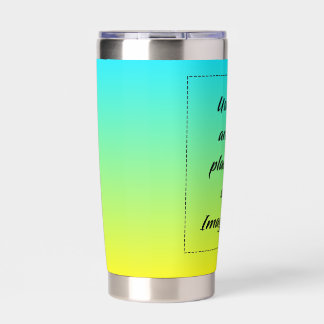 Gourde Isotherme Dégradé Néon de Bleu Clair à Jaune