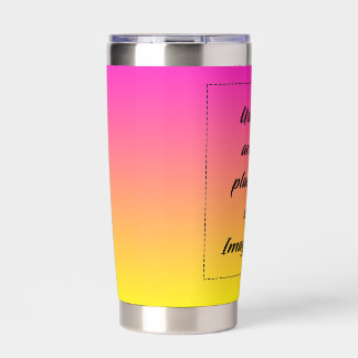Gourde Isotherme Dégradé Néon Jaune à Rose