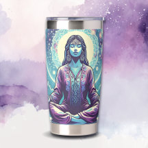 Femme Méditant Spirituel Serene Art