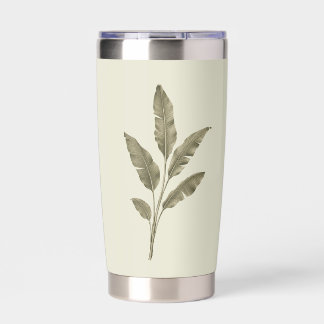 Gourde Isotherme Feuilles de bananier vert vintage