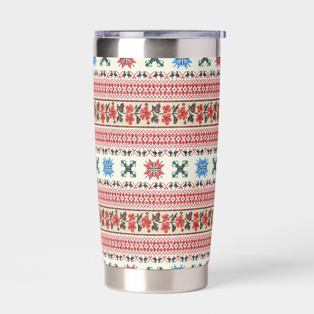Gourde Isotherme Floral Tatreez Folk (Gauche)