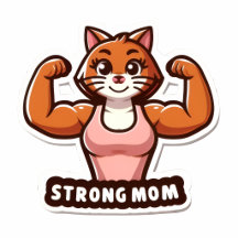 Funny Strong Cat Mom Muscular Tumbler