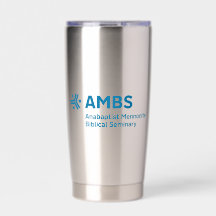 Gobelet en acier inoxydable avec logo AMBS bleu