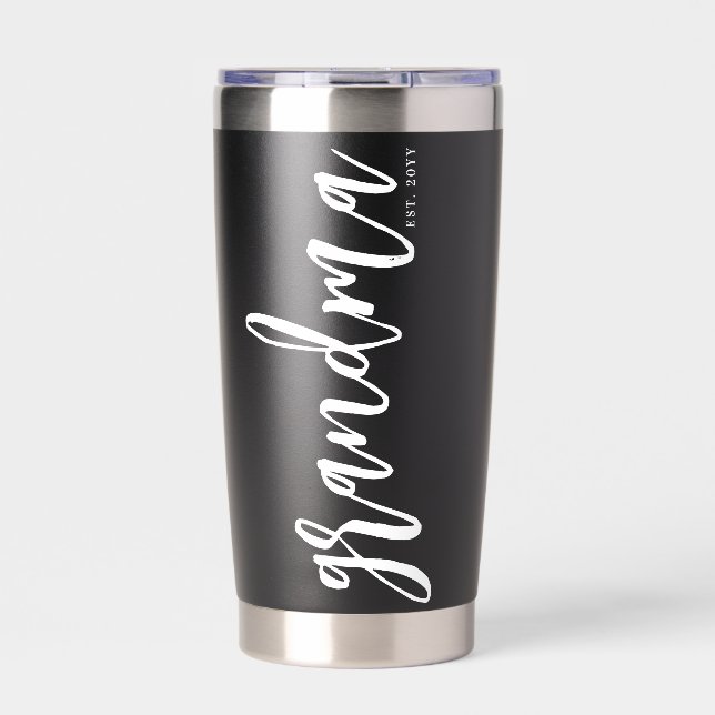 Gourde Isotherme Grandma Est Personnalisée | Grand-mère à devenir n (Extérieur)