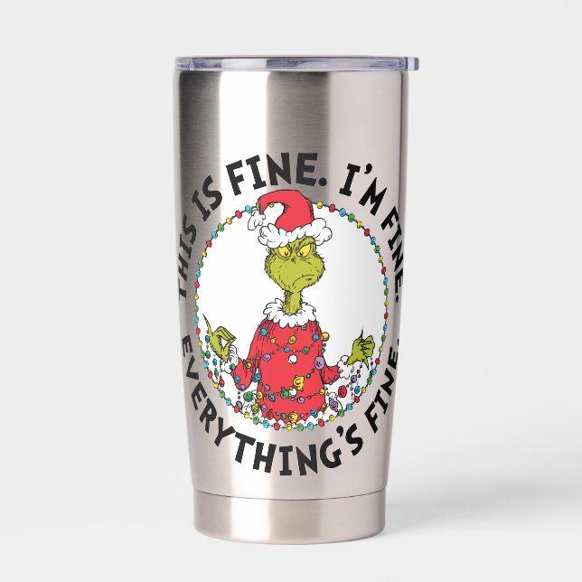 Gourde Isotherme Grinch | Everything's Fine (Gauche)