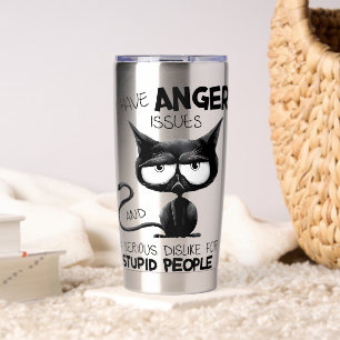 Gourde Isotherme J'ai des problèmes de colère Cadeau drôle pour ama