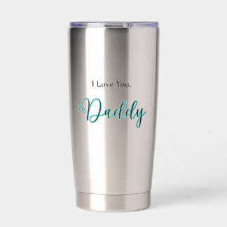 Gourde Isotherme Je t'aime, Papa en acier inoxydable