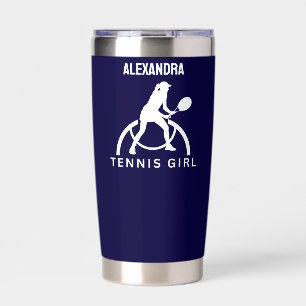 Gourde Isotherme Joueuse de tennis fille, Tennis fille Anniversaire