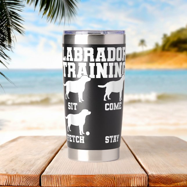 Gourde Isotherme Labrador Dog Trainer (Plage (pivotée))