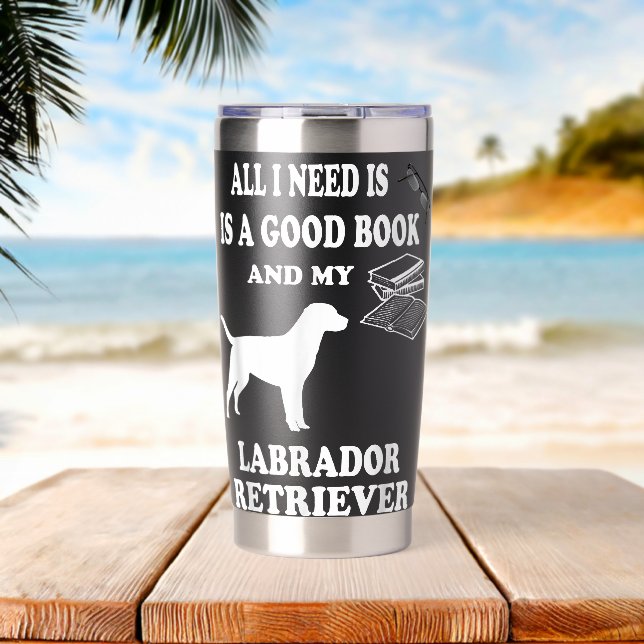 Gourde Isotherme Labrador Gift Idea Retriever Breed Dog Lover (Plage (pivotée))