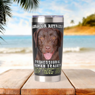Gourde Isotherme Labrador Retriever Lab chocolat Professionnel Huma
