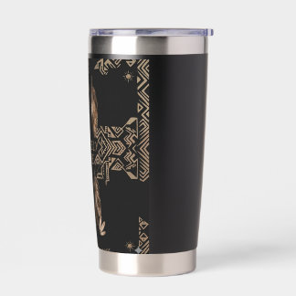 Gourde Isotherme Minimaliste Tribal Tan Acier Inoxydable Fièrement 