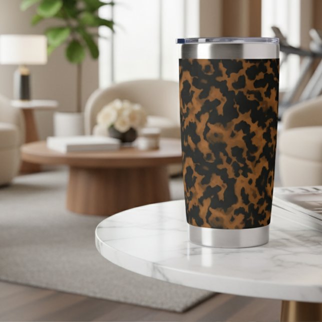 Gourde Isotherme Modern Brown Tortoise Shell Stylish (Add a touch of charm to your phone with this Modern Brown Tortoise Shell Stylish Insulated Tumbler!)