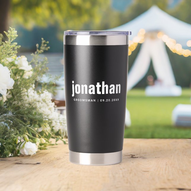 Gourde Isotherme Moderne minimaliste Best Man Groomsmen Cadeaux pou (Mariage)
