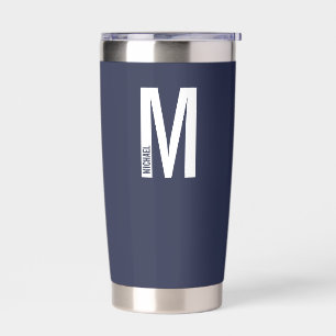 Gourde Isotherme Monogramme et nom personnalisés modernes