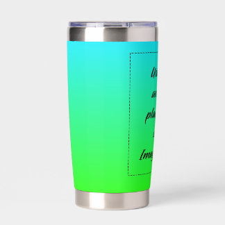 Gourde Isotherme Néon dégradé de bleu clair à vert