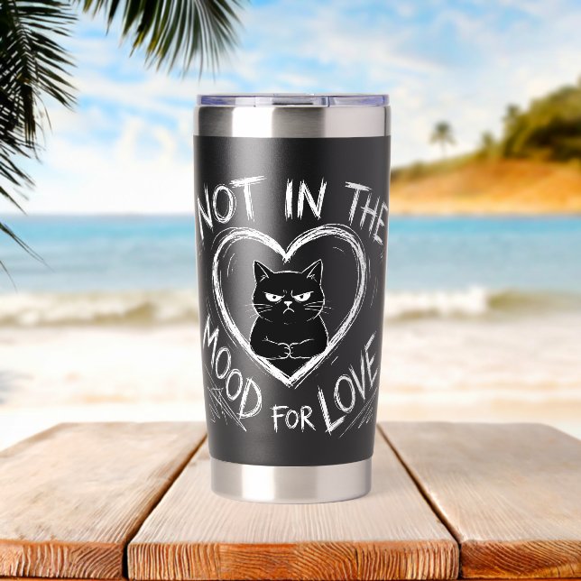 Gourde Isotherme Not In The Mood For Love Grumpy Cat Sarcastic (Plage (pivotée))